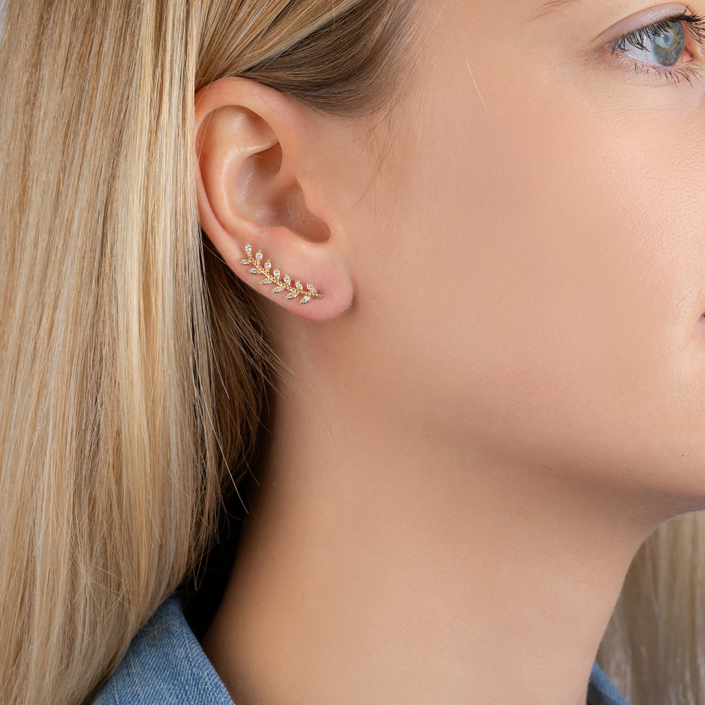 BOUCLES D’OREILLES RAMEAU DORÉ