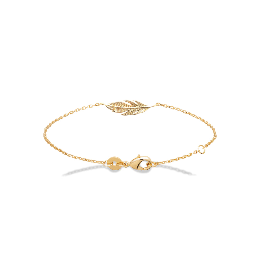 BRACELET PLUME DORÉE